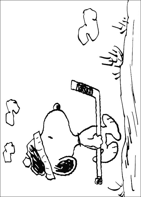 Plansa de colorat cu Snoopy 12 4